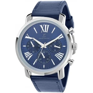 So Charm Montres Montre homme quartz acier et cuir bleu MH289 par Pascal Szerman pas cher
