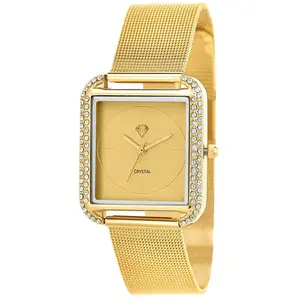 So Charm Montres Montre Marwa jaune ornée de 72 Cristaux scintillants