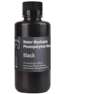 Elegoo Résine LCD Photopolymère Lavable à l'eau Noir - 1 000 g pas cher