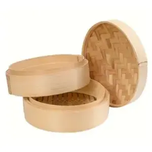 Cuiseur Vapeur Bambou Cuisine Harmonie BAMBOODIMSUM 25 cm Beige pas cher