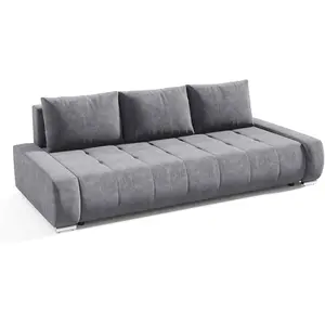 Petits meubles Canapé Convertible 3 Places Gris pas cher