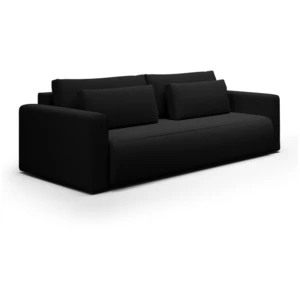 Petits meubles Canapé convertible 3 places coffre bois de pin noir pas cher