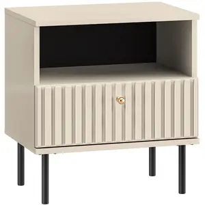 Petits meubles Table basse 1 tiroir stratifiés beige pas cher