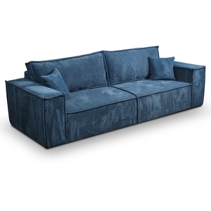 Petits meubles Canapé convertible 4 places stratifiés bleu pas cher