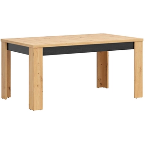 Petits meubles Table à manger extensible 4 à 6 places stratifiés beige noir