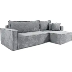 Canapé dangle Petits-meubles - Ezekiel - 236 x 145 x 88cm - Gris Clair pas cher