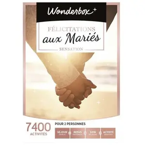 Comparateur de prix : Coffret cadeau Wonderbox Félicitations aux Mariés Sensation
