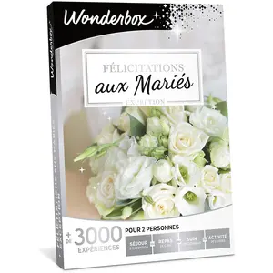 Comparateur de prix : Coffret cadeau Wonderbox Félicitations aux Mariés Exception