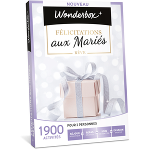 Comparateur de prix : Coffret cadeau Wonderbox Félicitations aux Mariés Rêve