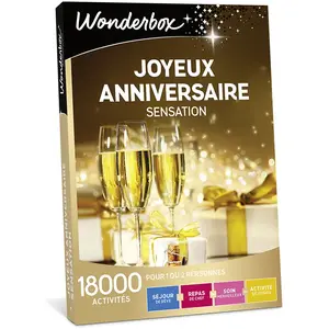Comparateur de prix : Coffret cadeau Wonderbox Joyeux anniversaire Sensation