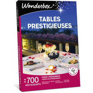 Comparateur de prix : Coffret Cadeau Wonderbox Tables Prestigieuses