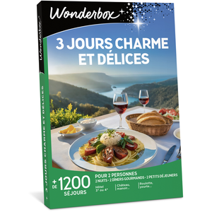 Coffret cadeau Wonderbox 3 jours charme et délicesVendu parcdiscount