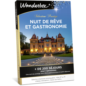 Coffret cadeau Wonderbox Nuit de rêve et gastronomie pas cher