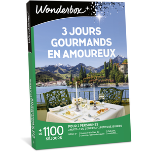 Coffret cadeau Wonderbox 3 jours gourmands en amoureuxVendu parcdiscount
