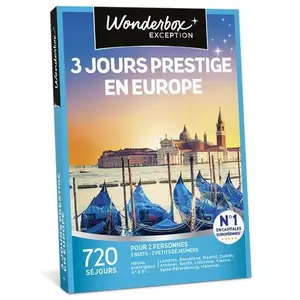 Comparateur de prix : Coffret cadeau Wonderbox 3 jours prestige en Europe