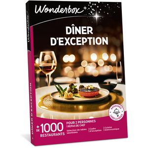 Comparateur de prix : Wonderbox - Coffret cadeau pour deux - Dîner d'exception - 860 restaurants