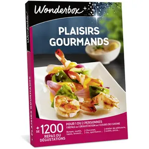 Comparateur de prix : Coffret cadeau Wonderbox Plaisirs gourmands