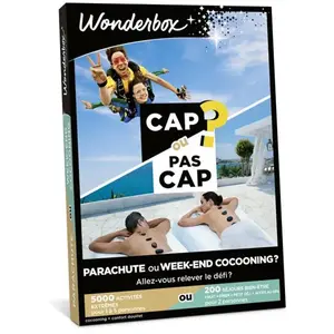 Coffret cadeau Wonderbox CAP ou PAS CAP Parachute ou week-end zen ? pas cher