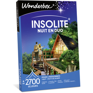 Coffret cadeaux Wonderbox Nuit Insolite en duoVendu parcdiscount