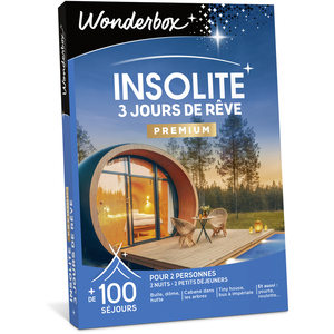 Comparateur de prix : Coffret cadeau Wonderbox Insolite 3 jours de rêve Premium