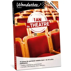 Comparateur de prix : Coffret cadeau Wonderbox 1 an de théâtre pour 1 personne