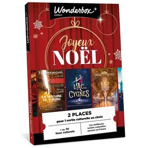 Coffret cadeau Wonderbox Joyeux Noël culturel pour 2 personnes pas cher