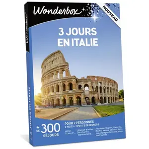 Comparateur de prix : Coffret cadeau Wonderbox 3 jours en Italie pour 2 personnes