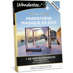 Coffret cadeau Wonderbox Parenthèse magique en duo Sélection Prestige pas cher