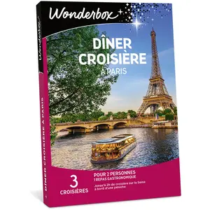 Coffret cadeau Wonderbox Dîner croisière à Paris pas cher