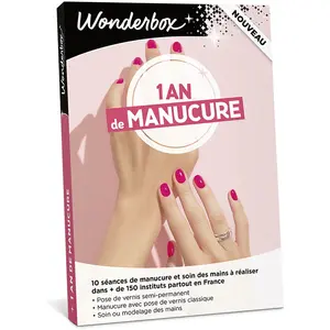 Coffret cadeau Wonderbox 1 an de manucure pas cher