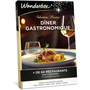Coffret cadeau Wonderbox Dîner gastronomique Sélection Prestige pour 2... pas cher