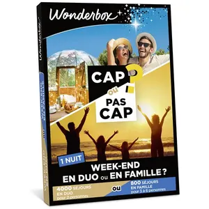 Coffret cadeau Wonderbox Cap ou Pass Cap Week-end en duo ou en famille... pas cher