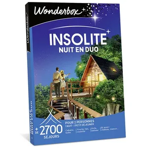 Comparateur de prix : Coffret cadeau Wonderbox Insolite Nuit en duo Edition 2025