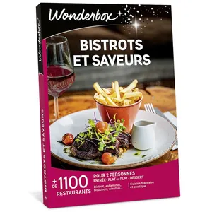 Comparateur de prix : Coffret cadeau Wonderbox Bistrots et saveurs Edition 2025