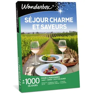 Comparateur de prix : Coffret cadeau Wonderbox Séjour charme & saveurs Edition 2025