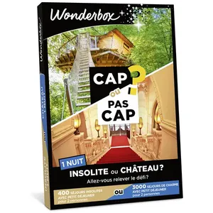 Coffret cadeau Wonderbox Cap ou Pass Cap Insolite ou château? 1 nuit pas cher