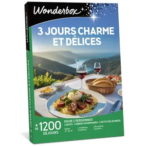 Coffret cadeau Wonderbox Insolite 3 jours charme et délices Edition 20... pas cher
