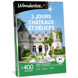Coffret cadeau Wonderbox 3 jours Châteaux et Délices Edition 2025 pas cher