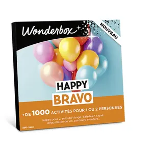 Coffret cadeau Wonderbox Happy Bravo pour 1 ou 2 personnes pas cher