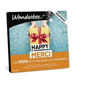 Coffret cadeau Wonderbox Happy Merci pour 1 ou 2 personnes pas cher