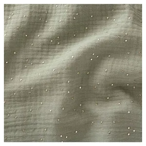 GENERIQUE TISSU GLIT DOUBLE GAZE PAILLETE OR vendu au mètre(...) - Vert