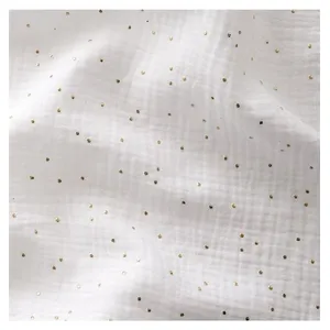 GENERIQUE TISSU GLIT DOUBLE GAZE PAILLETE OR vendu au mètre(...) - Blanc/or Blanc