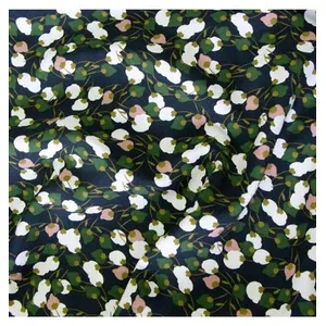 GENERIQUE Tissu viscose feuilles vendu au mètre(...) - Bleu