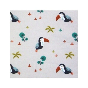 Tissu enfant coton Perroquet Toucan Exotique vendu au mètre - Lin Clai...