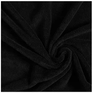 GENERIQUE Tissu Micro Eponge Bambou vendu au mètre(...) - Orchidee Noir