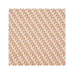 GENERIQUE Tissu coton Pamea vendu au mètre(...) - Olive/corail Multicolore