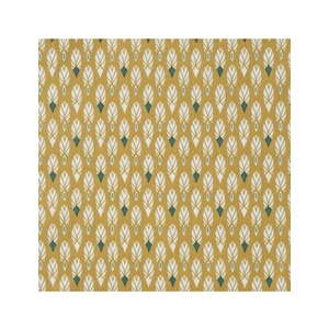 GENERIQUE Tissu Pilam coton vendu au mètre(...) - Ocre/paon Multicolore