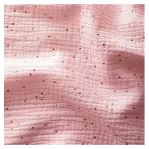 GENERIQUE TISSU GLIT DOUBLE GAZE PAILLETE OR vendu au mètre(...) - Blush/or Rose