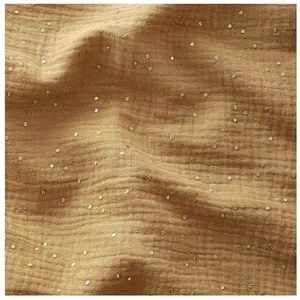 GENERIQUE TISSU GLIT DOUBLE GAZE PAILLETE OR vendu au mètre(...) - pimizcamel