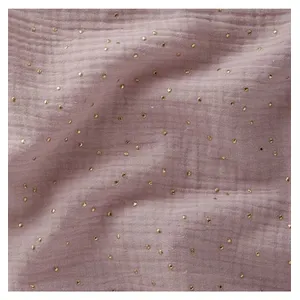 GENERIQUE TISSU GLIT DOUBLE GAZE PAILLETE OR vendu au mètre(...) - Petale/or Rose